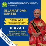 Selamat ! Annisa Aziz Mahasiswa Fakultas Hukum Universitas Bung Hatta Terpilih Menjadi Cik Uniang Duta Wisata Kabupaten Padang Pariaman 2023
