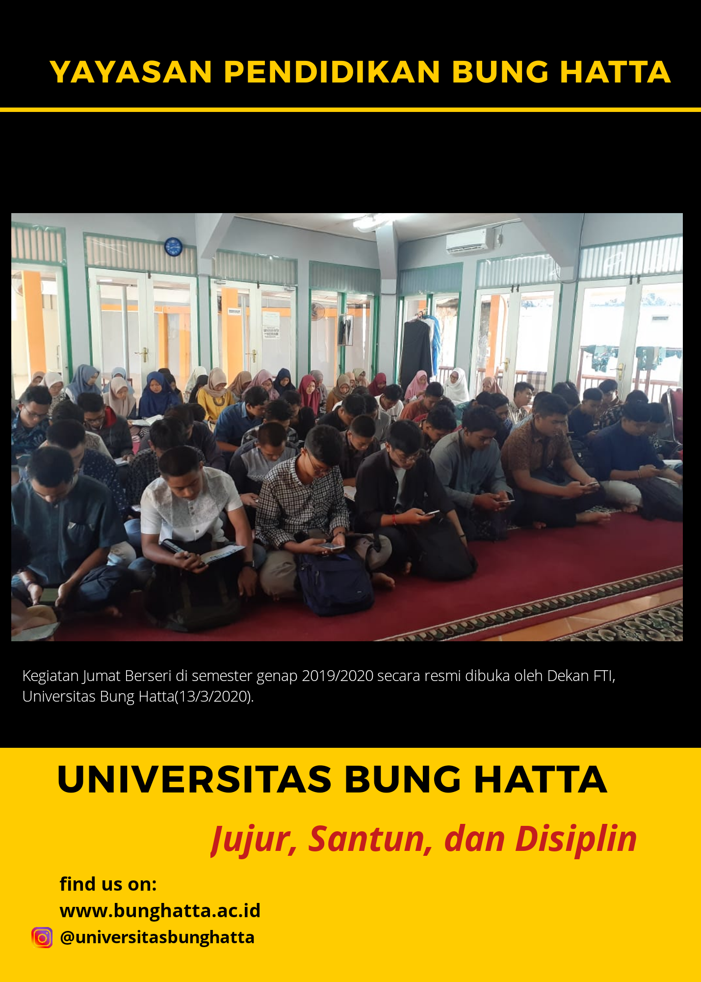Mahasiswa FTI Universitas Bung Hatta Antusias Ikuti Jumat Berseri 