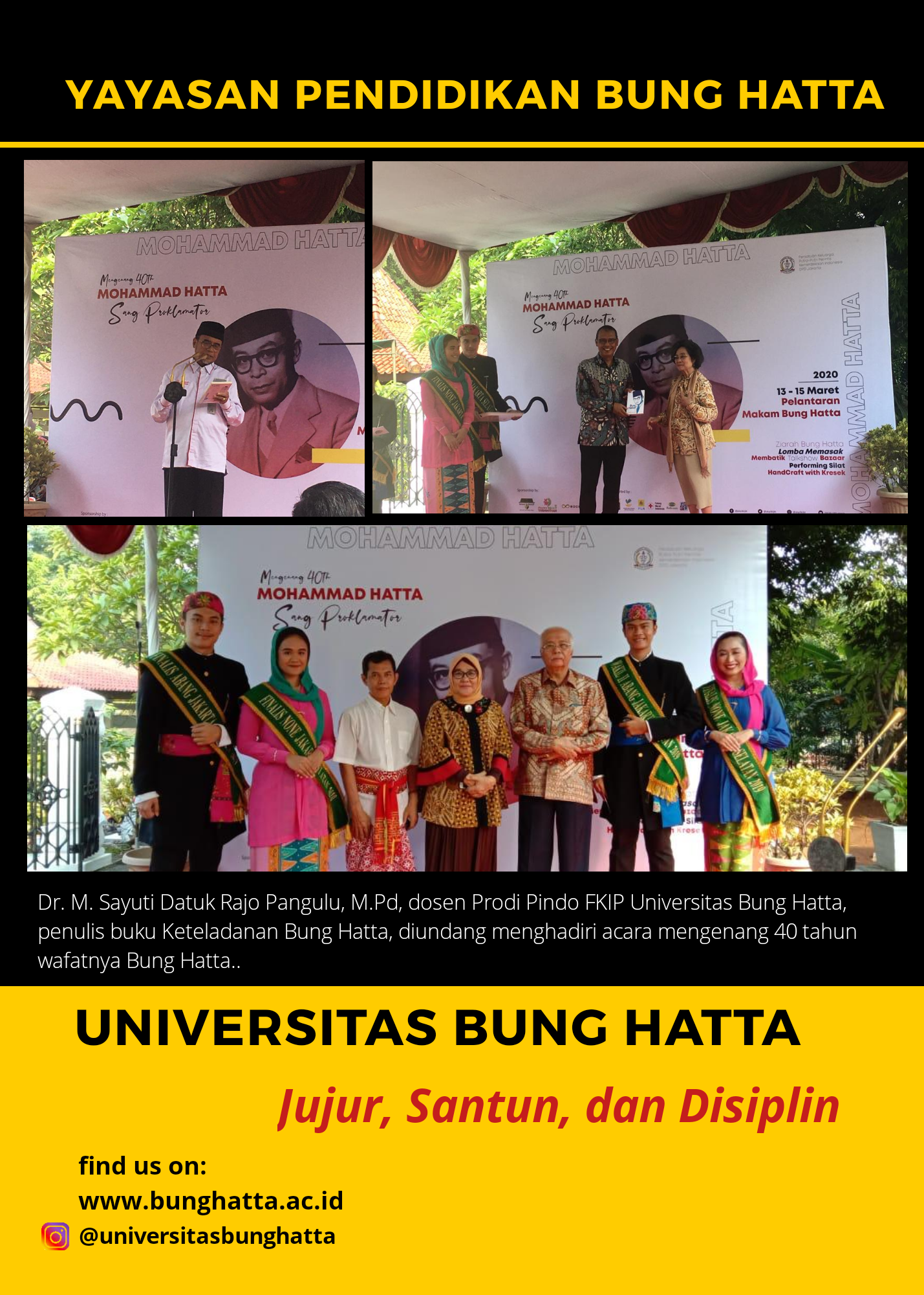 Napaktilas Dr. M. Sayuti, M. Pd., Datuak Rajo Pangulu, Penulis Buku Keteladanan Bung Hatta 