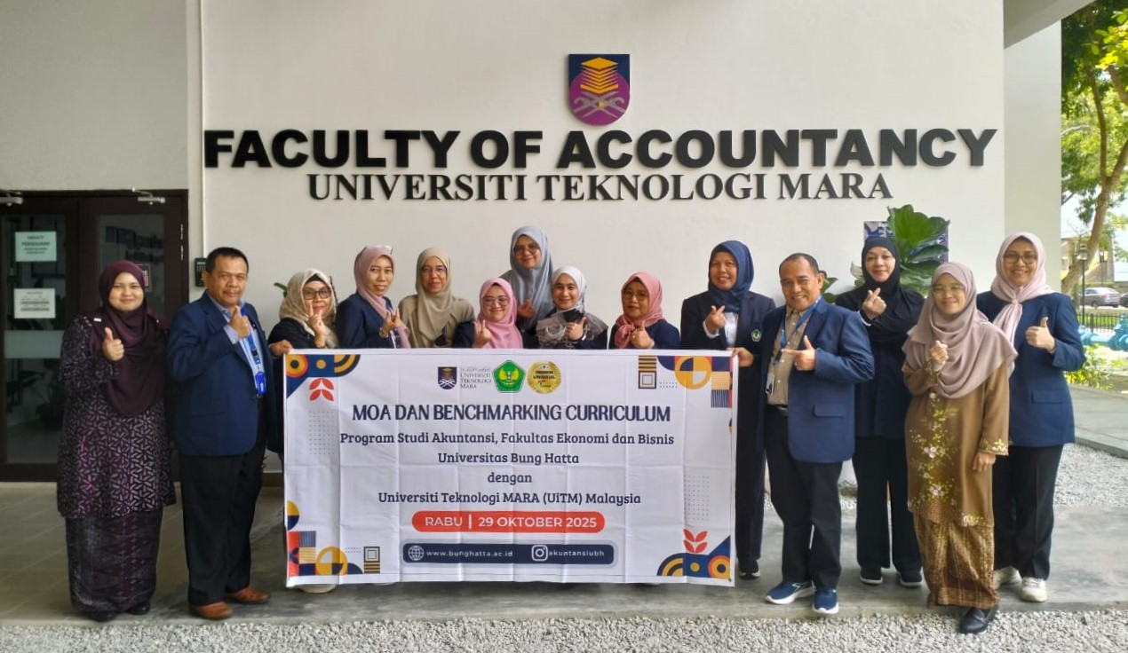 Tim Dosen Akuntansi Fakultas Ekonomi dan Bisnis Universitas Bung Hatta  Perkuat Kolaborasi dengan Fakulti Perakaunan UiTM Malaysia