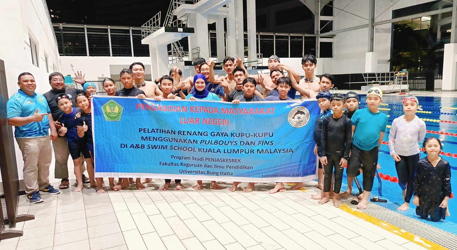 Prodi Pendidikan Jasmani Kesehatan dan Rekreasi (PJKR) FKIP  Universitas Bung Hatta, Jalin MoA dengan A & B Swim School Kuala Lumpur-Malaysia