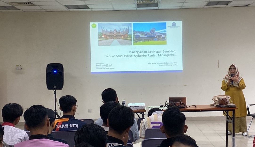 Dosen Teknik Arsitektur Universitas Bung Hatta Desy Aryanti, S.T, M.A, Presentasikan Minangkabau dan Negeri Sembilan di Universiti Sain Islam Malaysia