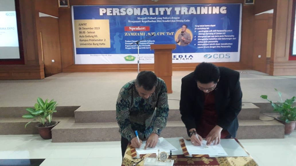 FKIP UBH kerja Sama dengan PT Media Indotama Selenggarakan Personality Training