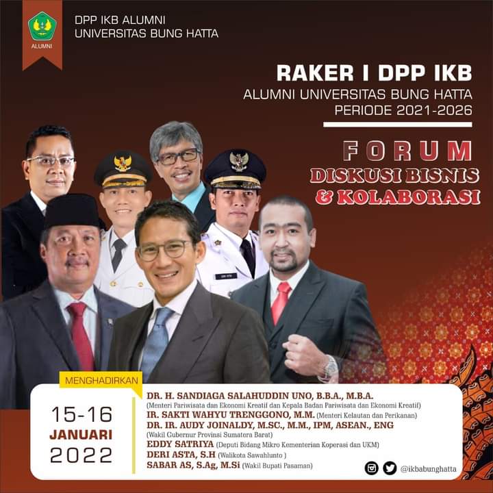 RAKER-I DPP IKB Alumni Universitas Bung Hatta akan Digelar di Hotel IBIS Padang