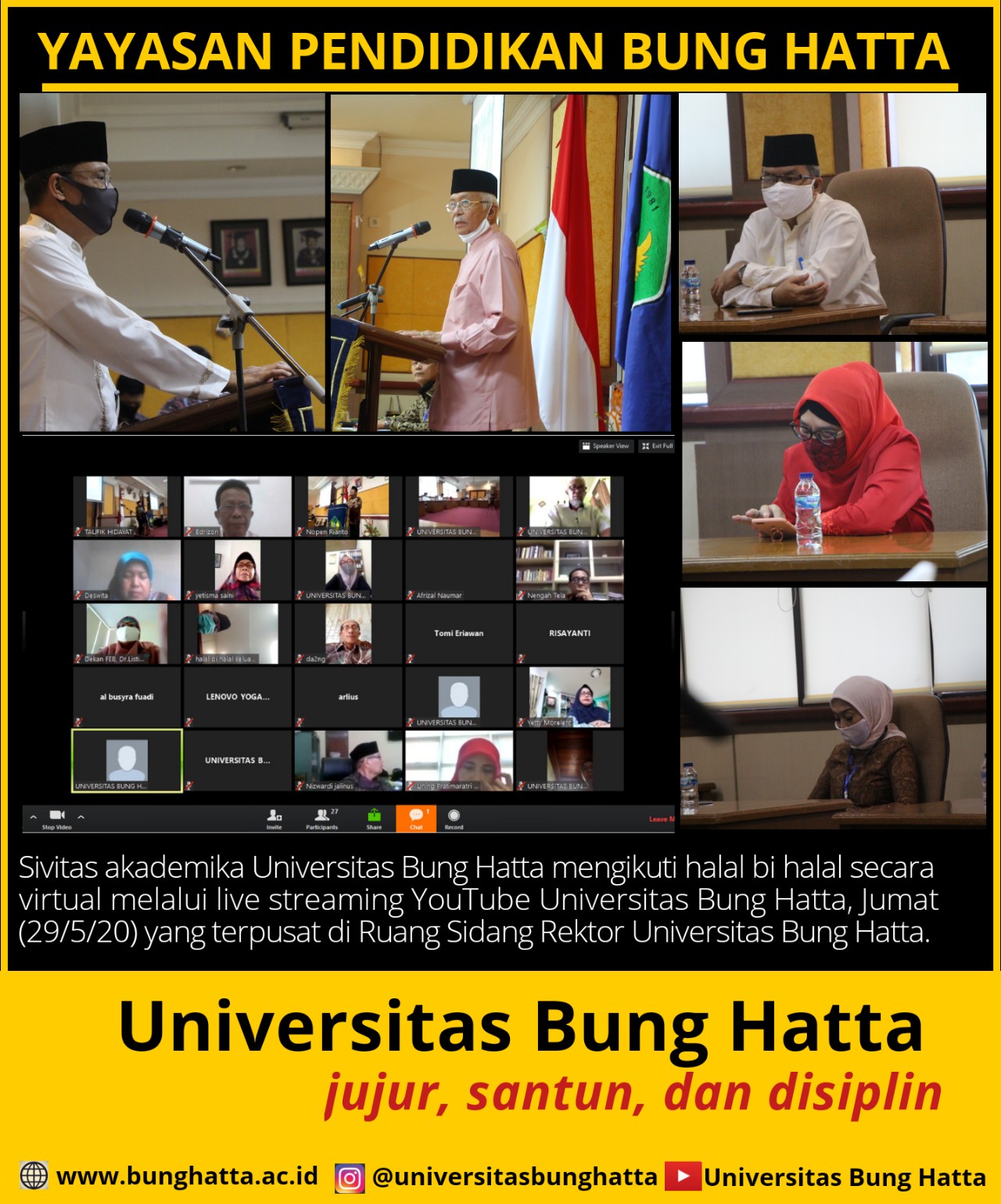 Halal bi Halal Virtual Universitas Bung Hatta 
