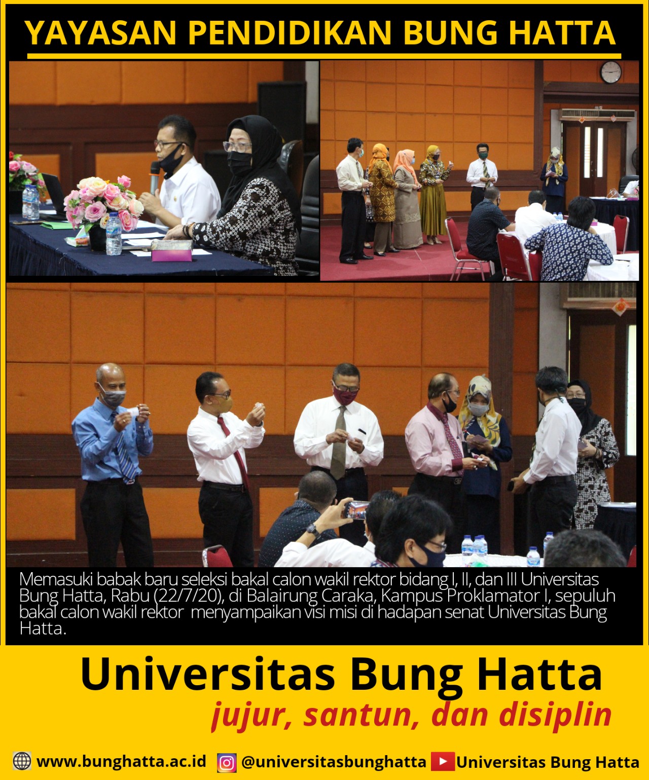 10 Bakal Calon Wakil Rektor Sampaikan Visi Misi di Hadapan Senat Universitas Bung Hatta 