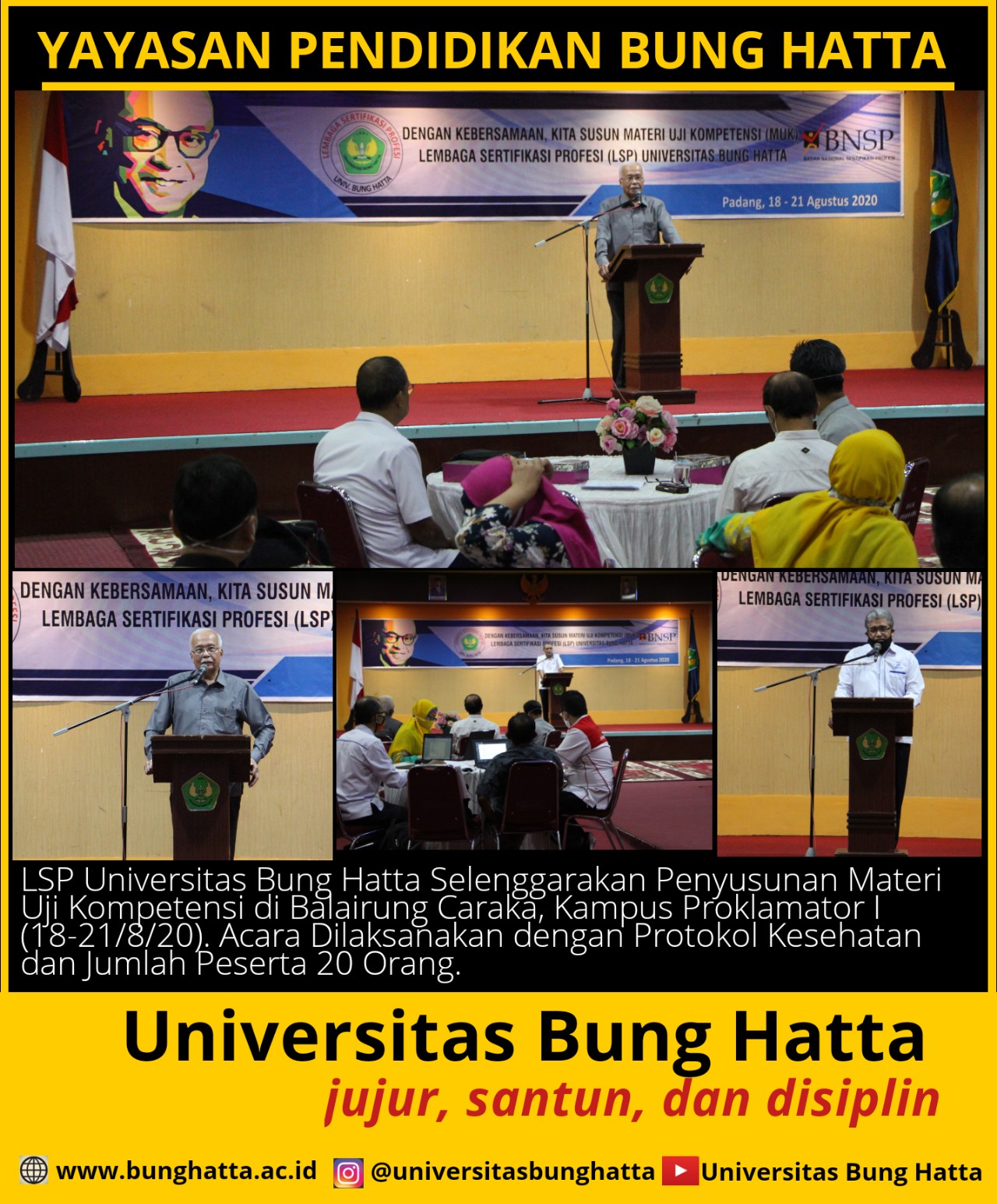 LSP Universitas Bung Hatta Selenggarakan Penyusunan Materi Uji Kompetensi 