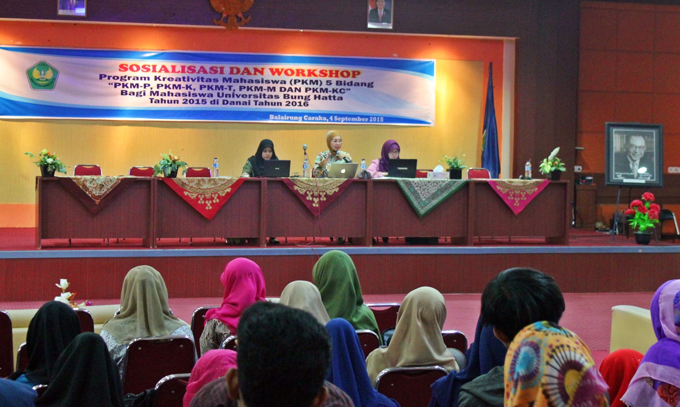 Universitas Bung Hatta Selenggarakan Sosialisasi dan Workshop PKM Dikti 2015