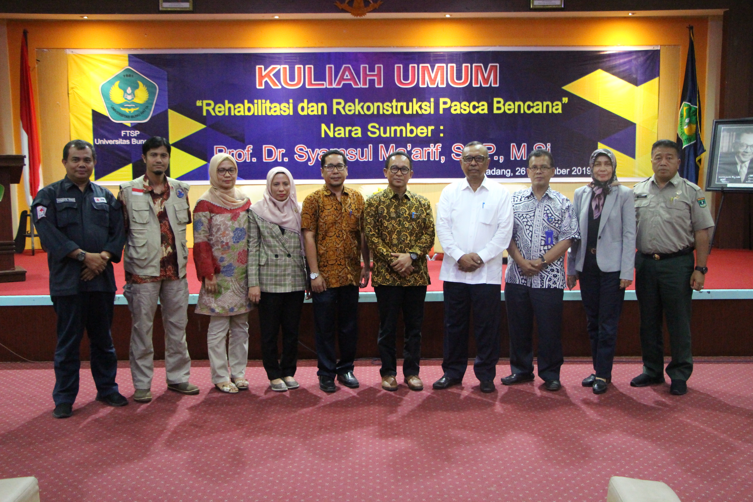 Mahasiswa FTSP UBH Antusias Ikuti Kuliah Umum bersama Prof. Dr. Syamsul Ma'arif, S.I.P., M. Si. 