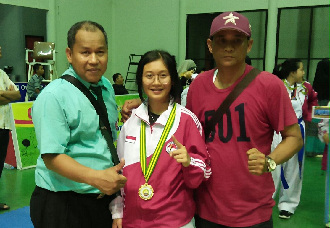 Suci Audia Rahmadani Mahasiswa Sastra Indonesia Universitas Bung Hatta Juara 1 Kejurnas Taekwondo