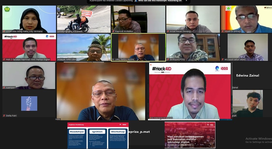 Di Universitas Bung Hatta, Kemenkominfo Sosialisasikan Gerakan Nasional 1000 Startup Digital