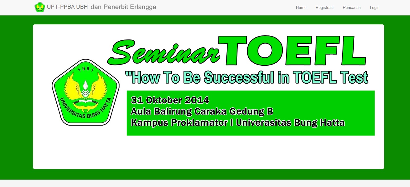 Mari Ikuti Seminar Mengenai TOEFL