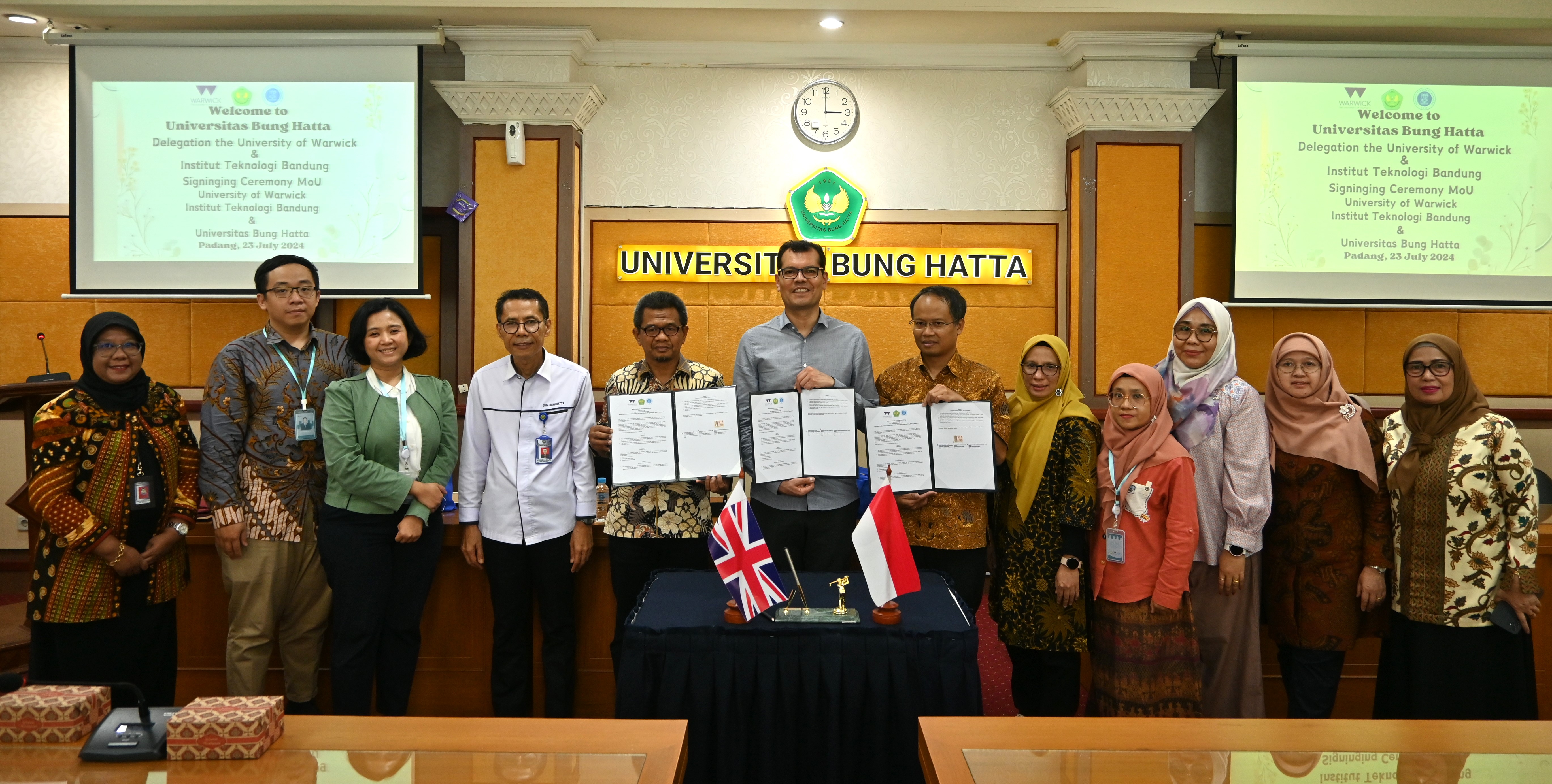 Universitas Bung Hatta Sepakati Naskah MoU Dengan University of Warwick United Kingdom dan Institut Teknologi Bandung