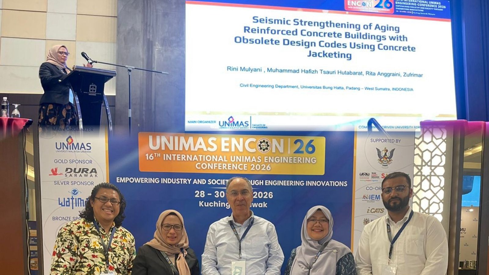 Dr. Rini Mulyani, S.T., M.Sc (Eng), Dosen Teknik Sipil Universitas Bung Hatta Tampil di Engineering Conference EnCon 2026 
