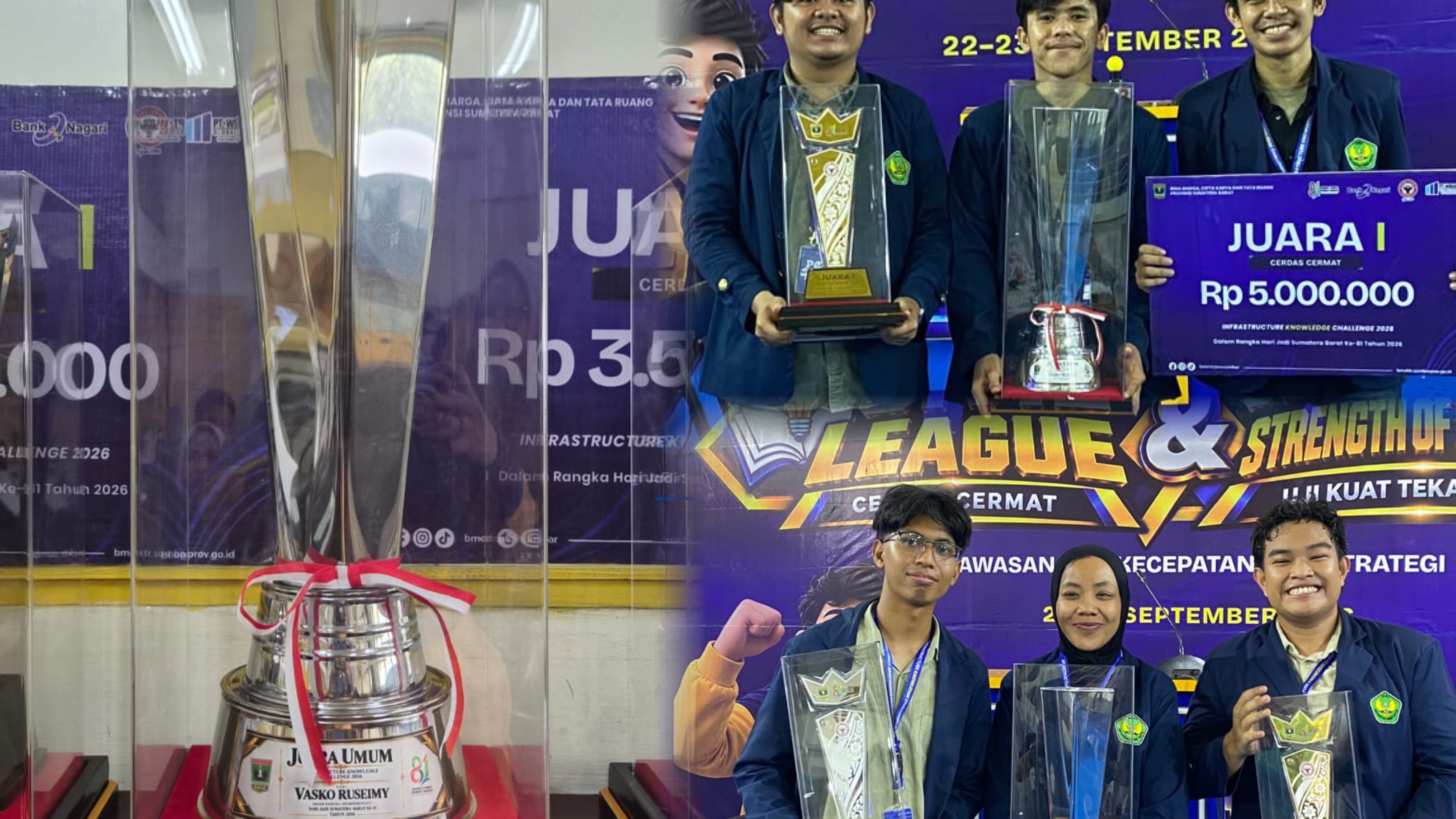 Mahasiswa Teknik Sipil Universitas Bung Hatta Raih Juara Umum Civil League Infrastructure Knowledge Challenge  2026