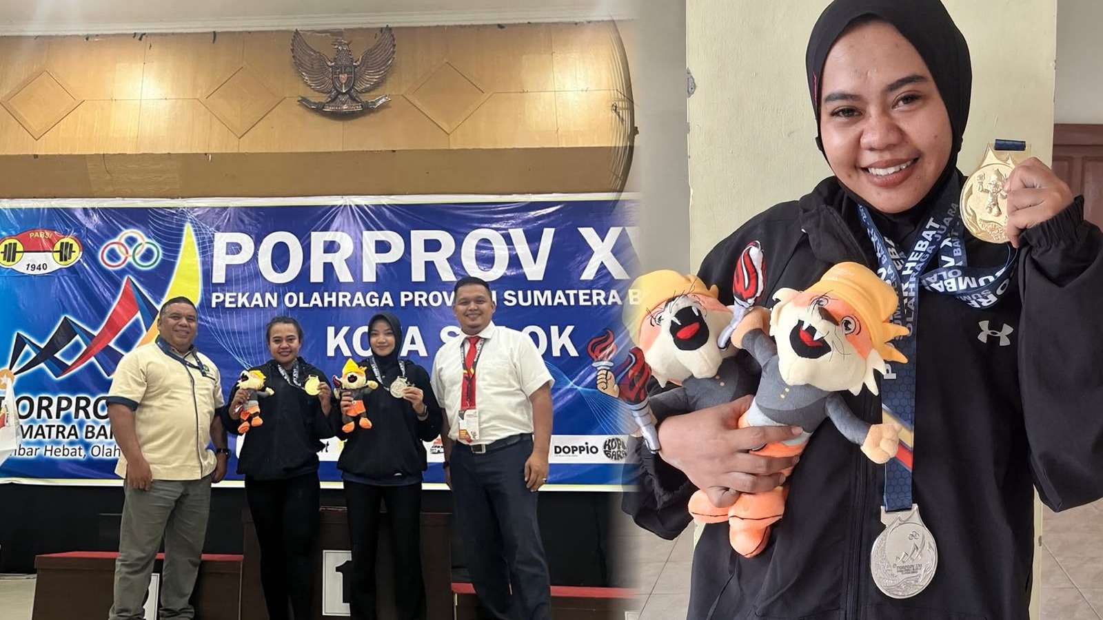 Dhea Putri Defiyanti, Mahasiswa PJKR Universitas Bung Hatta Raih Tiga Medali Angkat Besi Putri Porprov Sumbar 2026