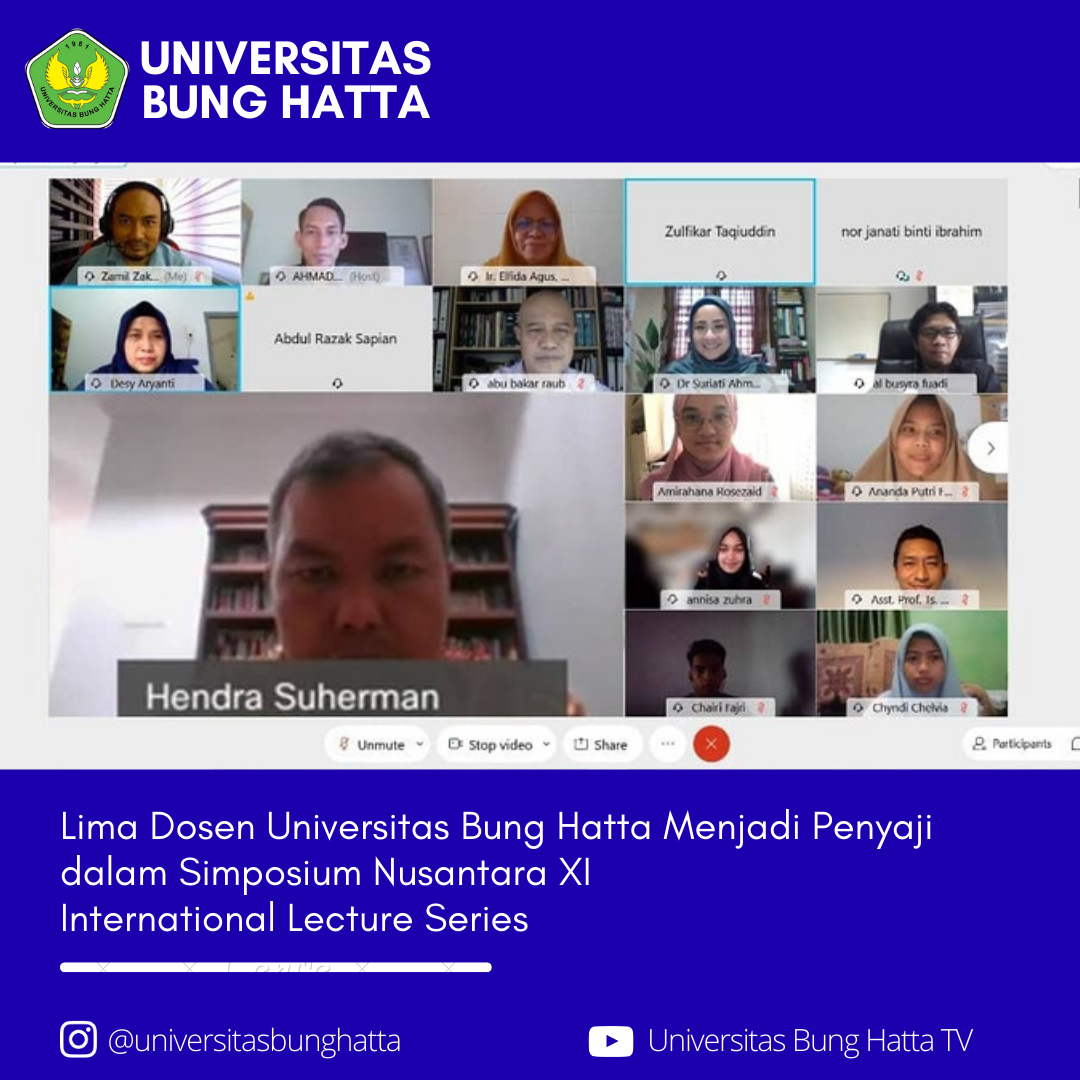 Lima Dosen Universitas Bung Hatta Menjadi Penyaji dalam Simposium Nusantara XI International Lecture Series