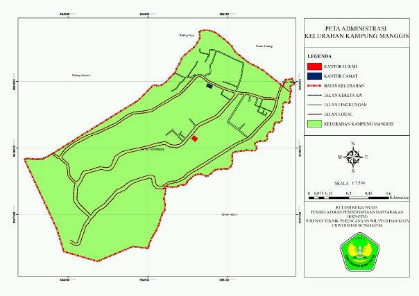 Saat KKN, Mahasiswa PWK UBH Rancang Peta Administrasi Kelurahan