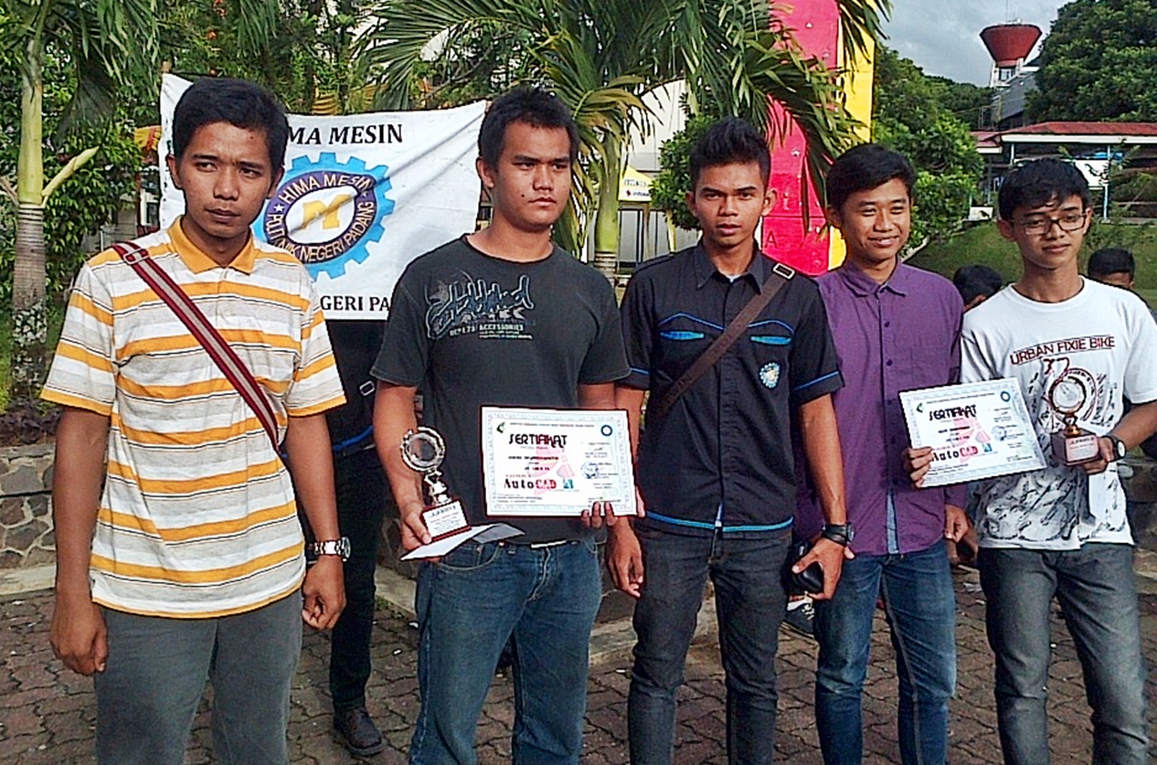 Mahasiswa Teknik Mesin UBH Juara II Lomba Desain Cepat dengan Auto CAD