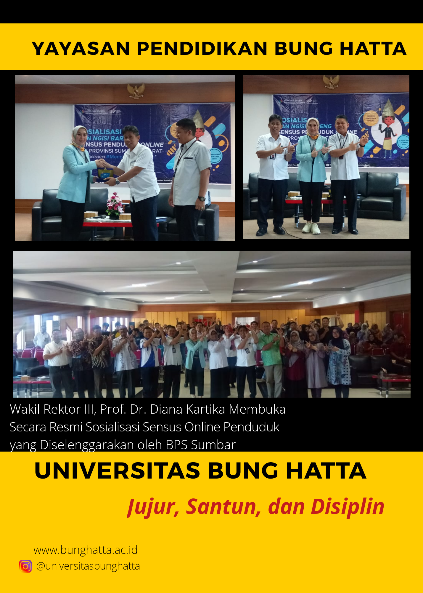 BPS Sumbar Selenggarakan Sosialisasi Sensus Online Penduduk di Universitas Bung Hatta