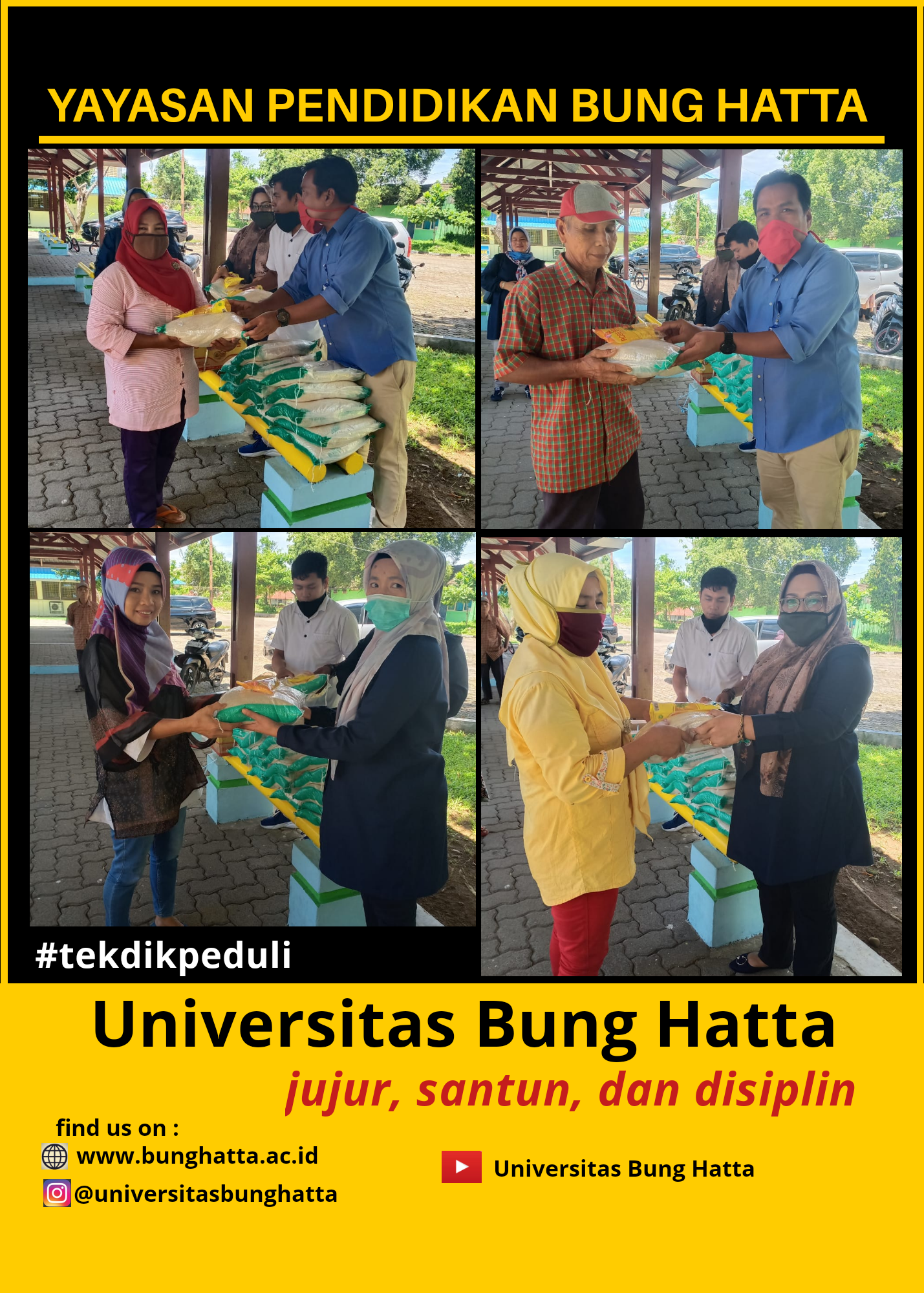 Tendik Universitas Bung Hatta Galang Aksi Peduli Sosial