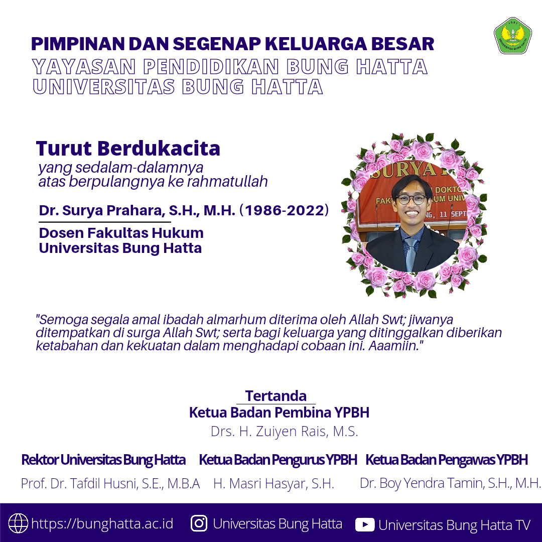 Kabar Duka: Dr. Surya Prahara, S.H., M.H., Tutup Usia (1986-2022)