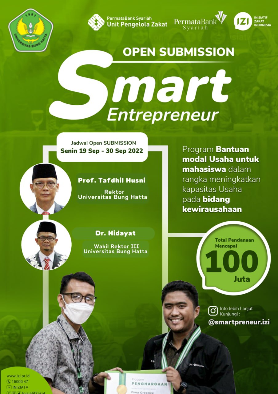 Permata Bank Syariah dan IZI Beri Bantuan Modal Usaha 100 Juta untuk Mahasiswa Universitas Bung Hatta