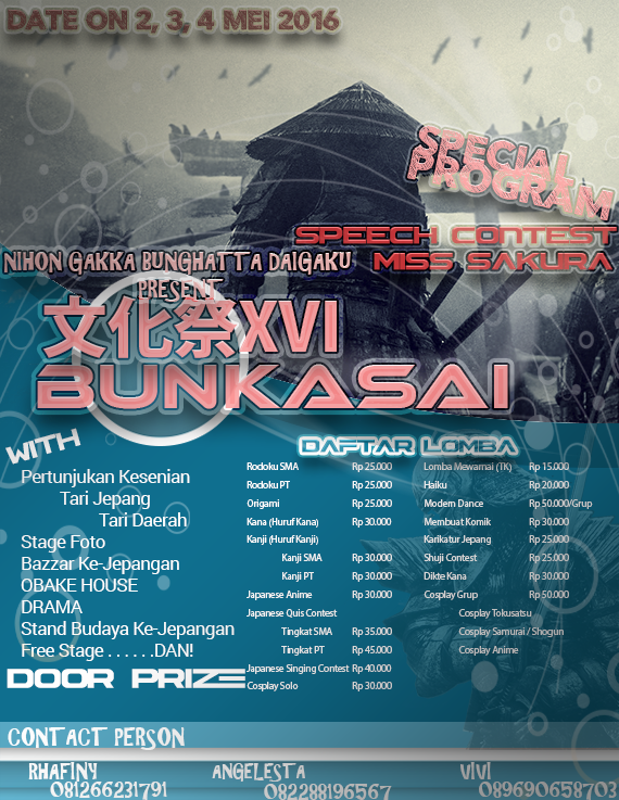 2-4 Mei, Festival Kebudayaan Jepang Universitas Bung Hatta Kembali Digelar