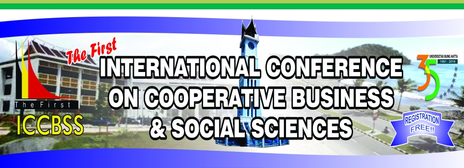 1st International Conference on Cooperative Business and Sosial Sciences (ICCBSS) 2016