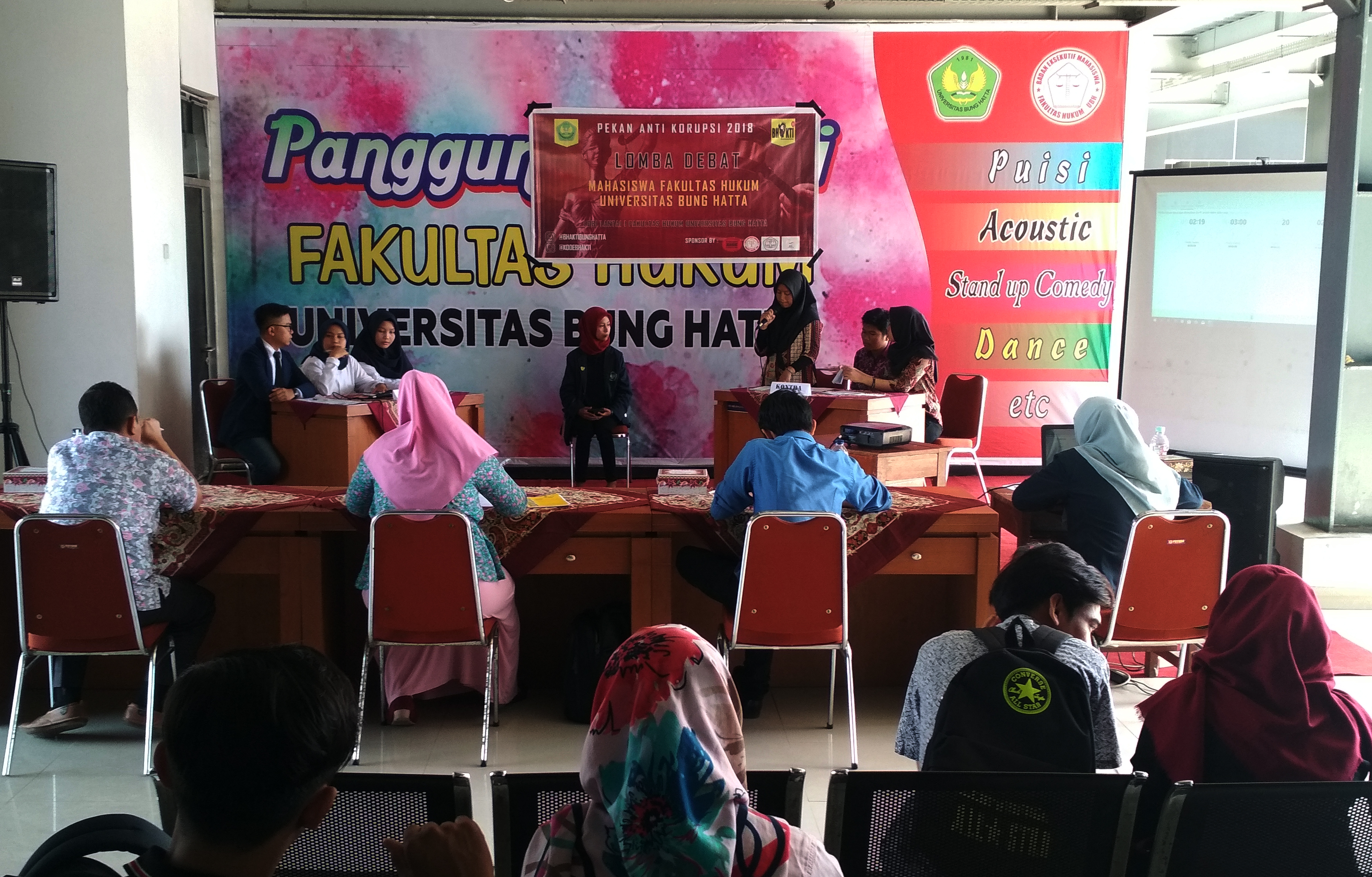 Pusat Kajian Bung Hatta Anti Korupsi (BHAKTI) Fakultas Hukum Universitas Bung Hatta Gelar Debat Hukum