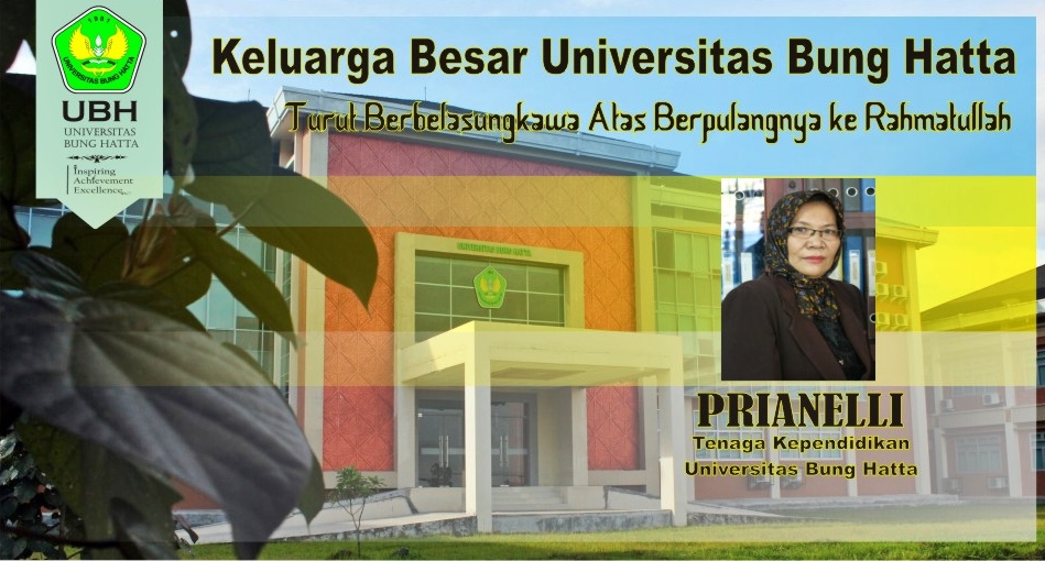 Kabar Duka, Prianelli Tenaga Kependidikan Universitas Bung Hatta Meninggal Dunia