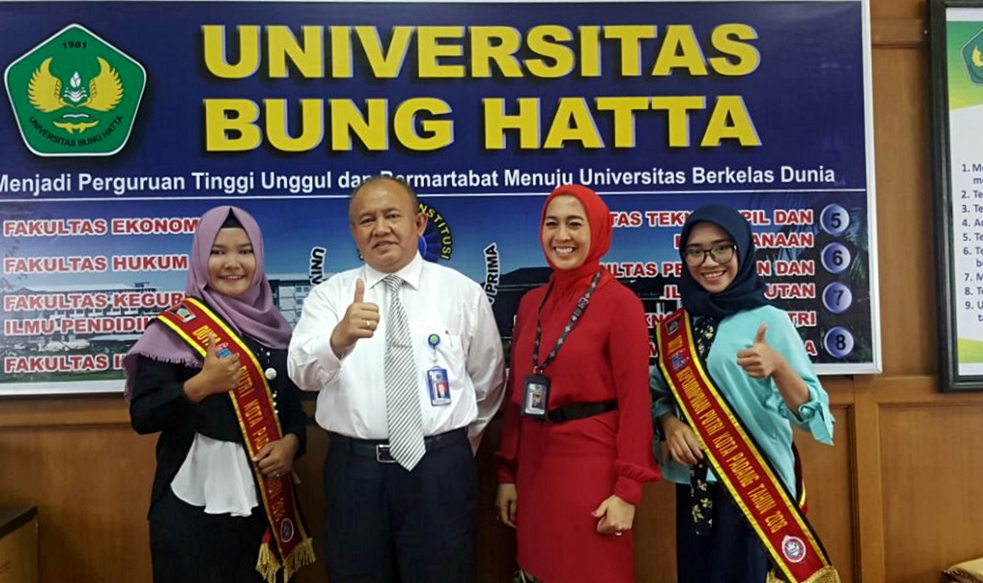 2 Mahasiswa Universitas Bung Hatta Terpilih Menjadi Duta Genre Kota Padang 2018