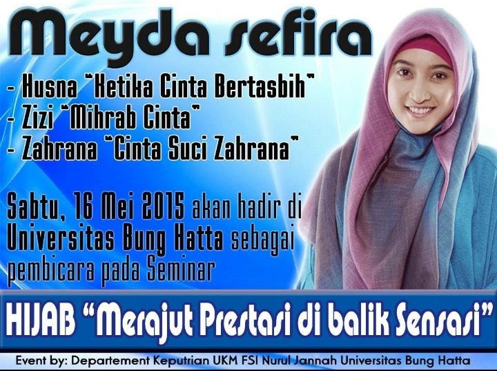 Seminar Nasional Hijab UKM FSI Nurul Jannah Bersama Meyda Safira