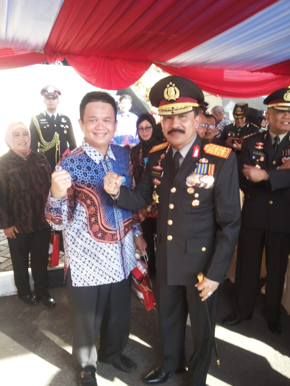 Delegasi UBH pada Perayaan HUT Bhayangkara ke-73 di Polda Sumbar