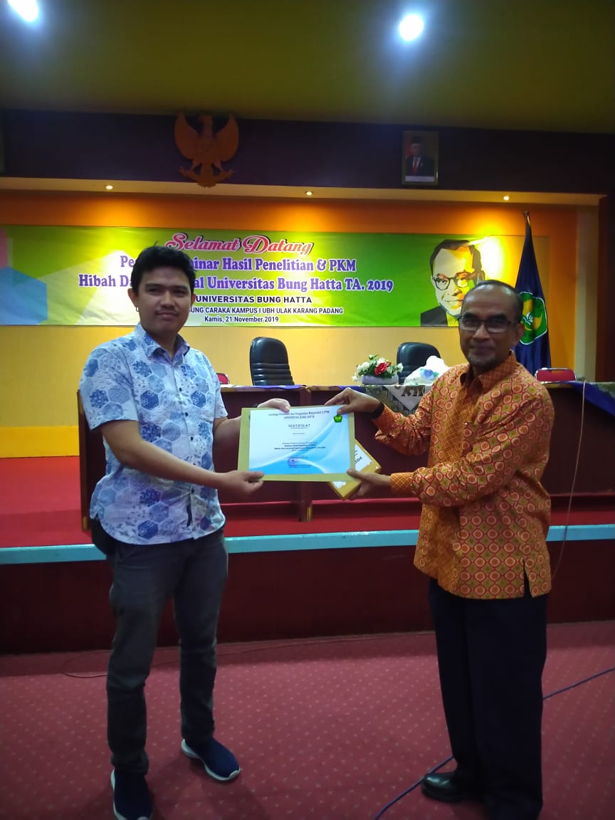Seminar Hasil Penelitian dan Pengabdian kepada Masyarakat Pendanaan Universitas Bung Hatta Tahun 2019