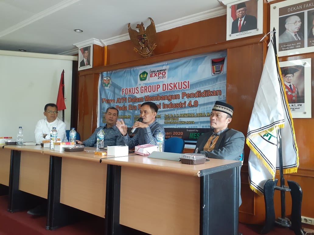 FTI UBH dan AYPI adakan FGD Tantangan Pendidikan di Era IR 4.0