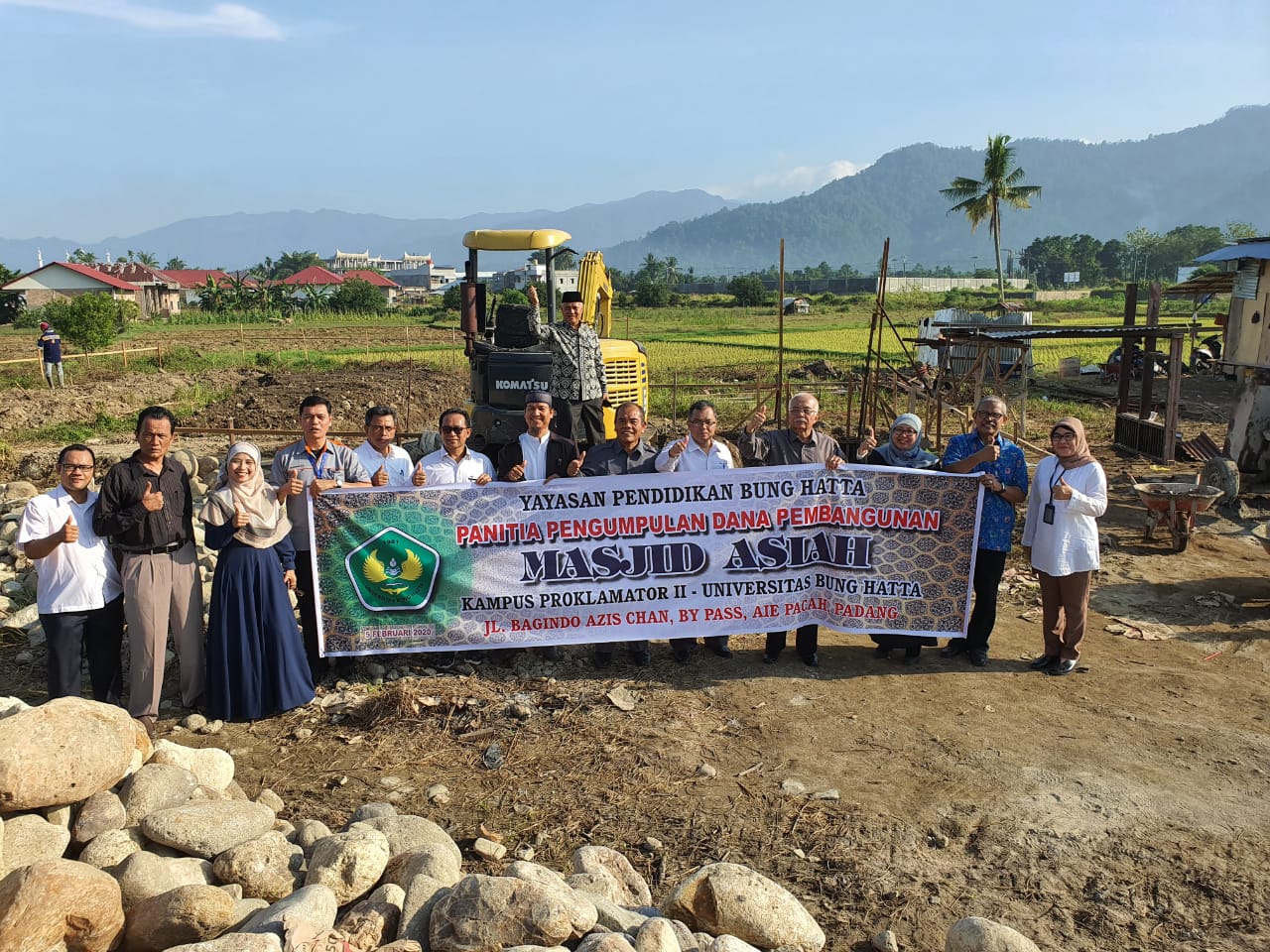 Kondisi Kemajuan Pembangunan Masjid Asiah Kampus II Universitas Bung Hatta