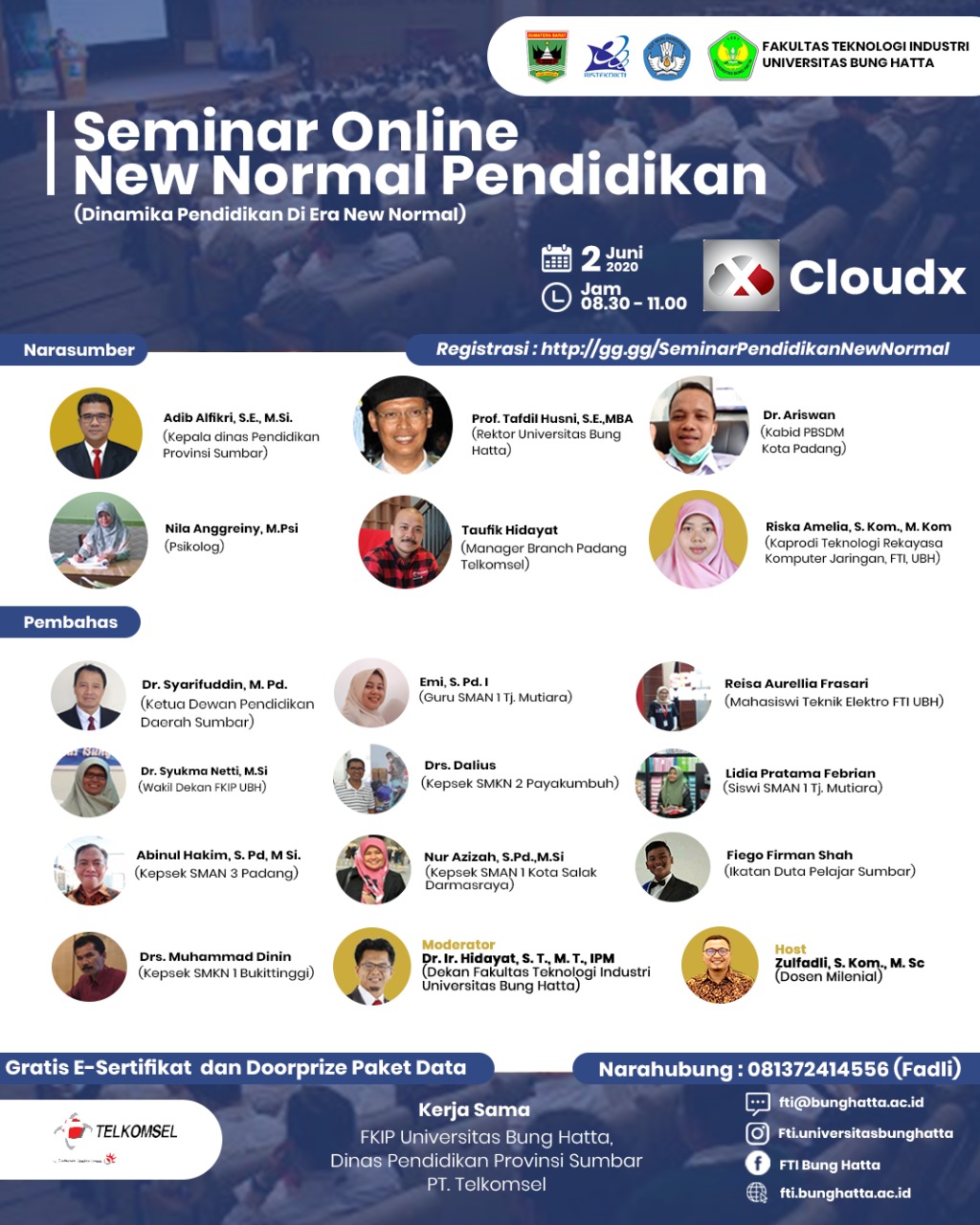 FTI Menggelar Seminar Online New Normal Pendidikan I