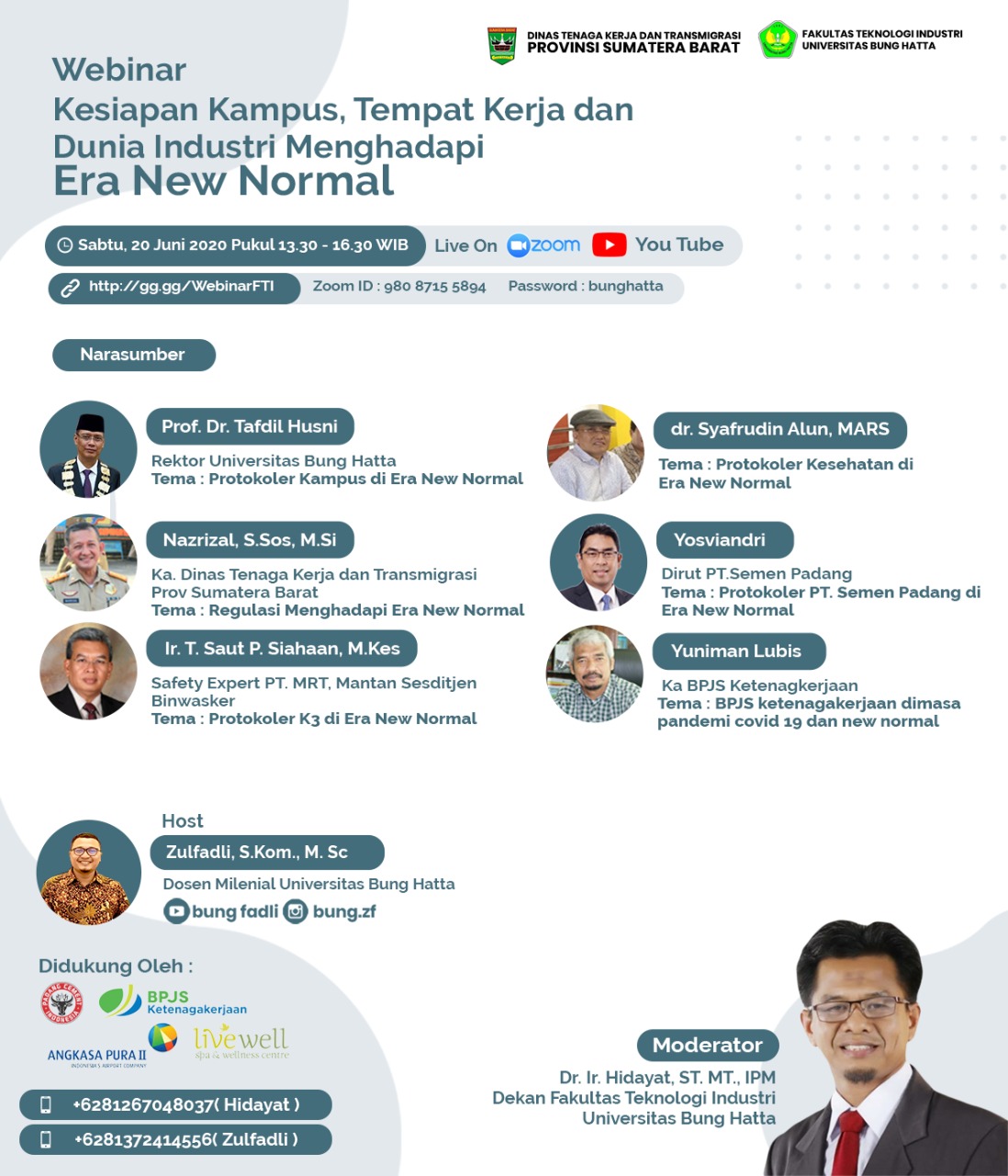 Webinar FTI  Universitas Bung Hatta dan Disnakertrans  Sumbar