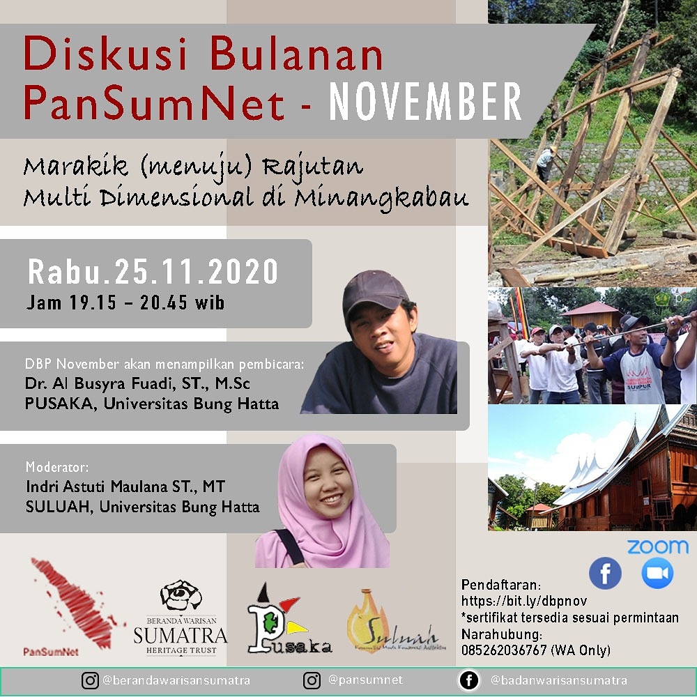 Ayo Ikuti Diskusi Bulanan "Pansumnet November" bersama Program Studi Teknik Arsitektur bangunan Universitas Bung Hatta