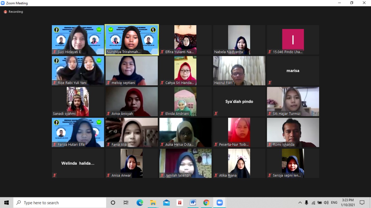 HMMPS Pendidikan Bahasa dan Sastra Indonesia, FKIP Universitas Bung Hatta Sukses Selenggarakan Webinar "Pemanfaatan Teknologi untuk Pendidikan, Seni, dan Kewirausahaan"
