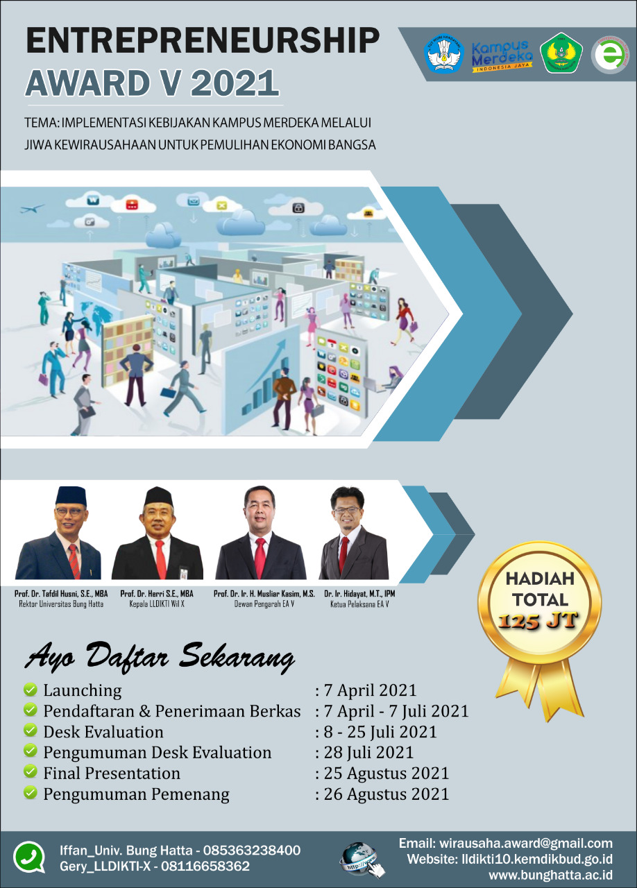 Universitas Bung Hatta Menjadi Tuan Rumah Entreprenership Award V 2021