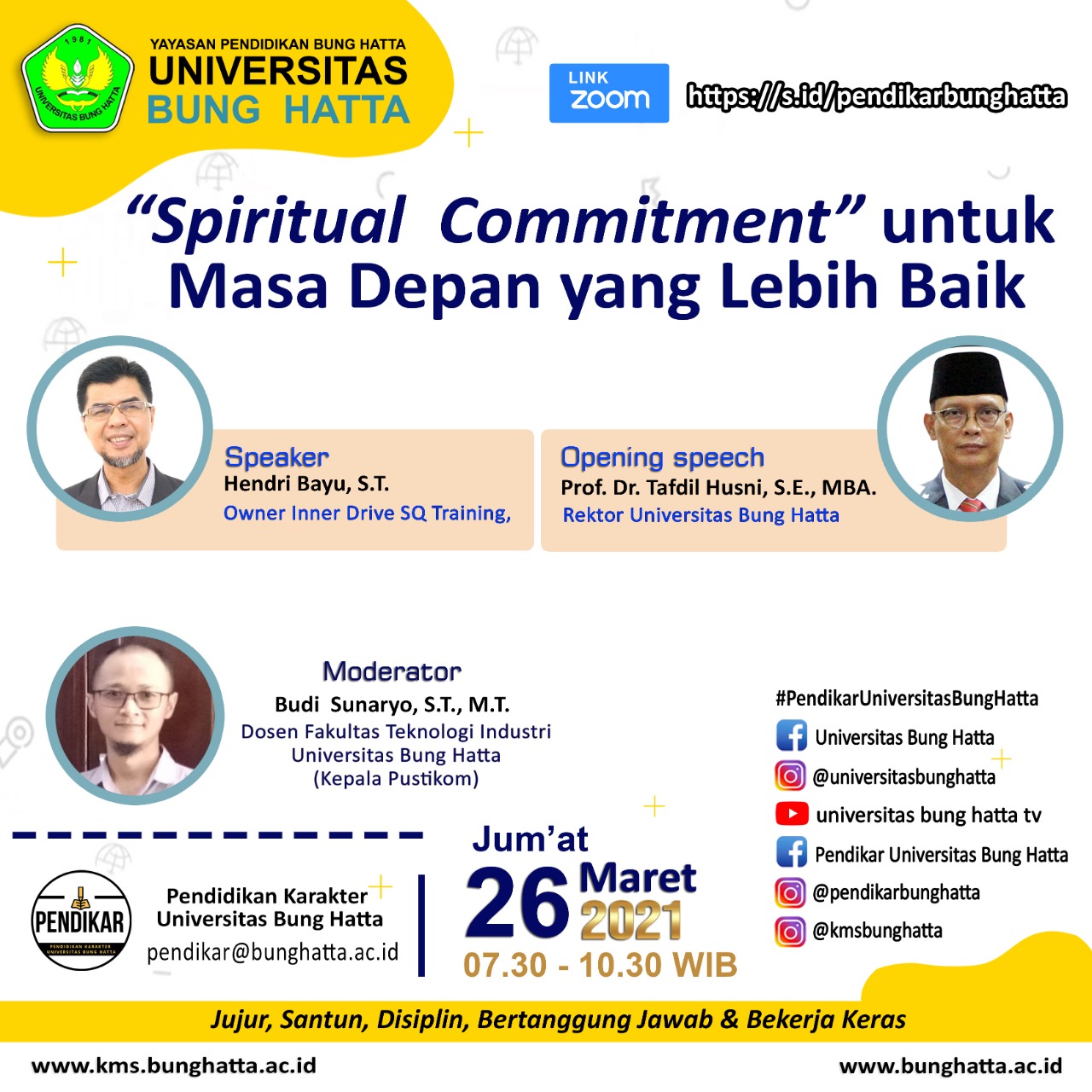 Hendri Bayu, S.T., Owner Inner Drive SQ Trainning Bakal Hadir pada Program Pendidikan Karakter