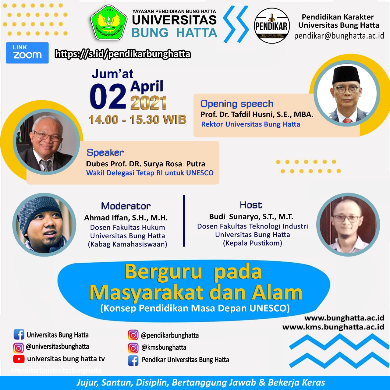 Wakil Delegasi Tetap RI untuk UNESCO Bakal Hadir untuk Mahasiswa Universitas Bung Hatta