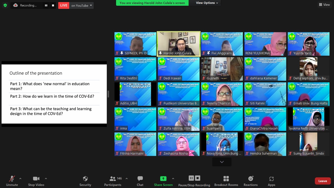 Banjir Perspektif, Universitas Bung Hatta Sukses Menggelar 2nd ELEHIC 2021