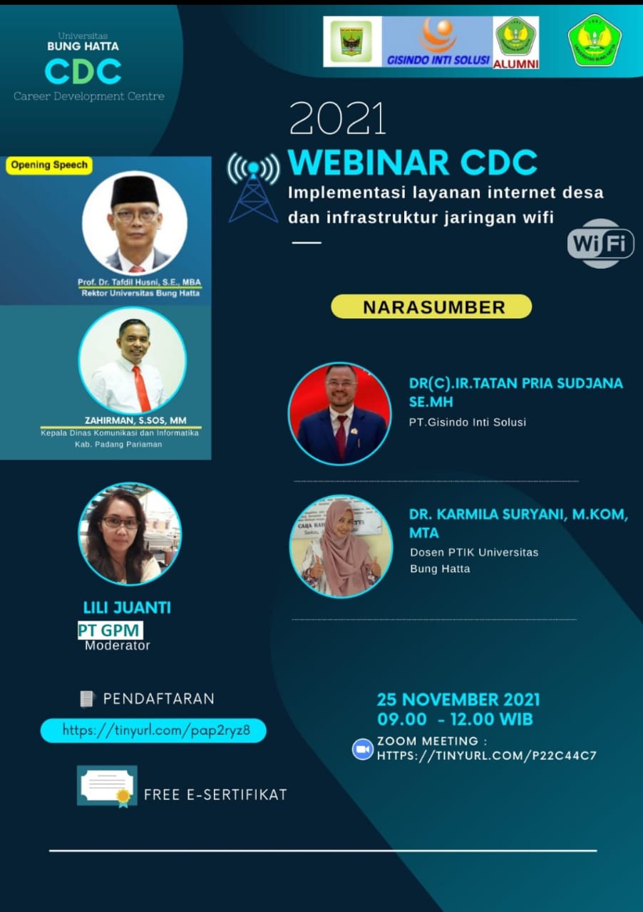 Universitas Bung Hatta Menggelar Workshop Implementasi Layanan Internet Desa dan Infrastruktur Jaringan Wifi