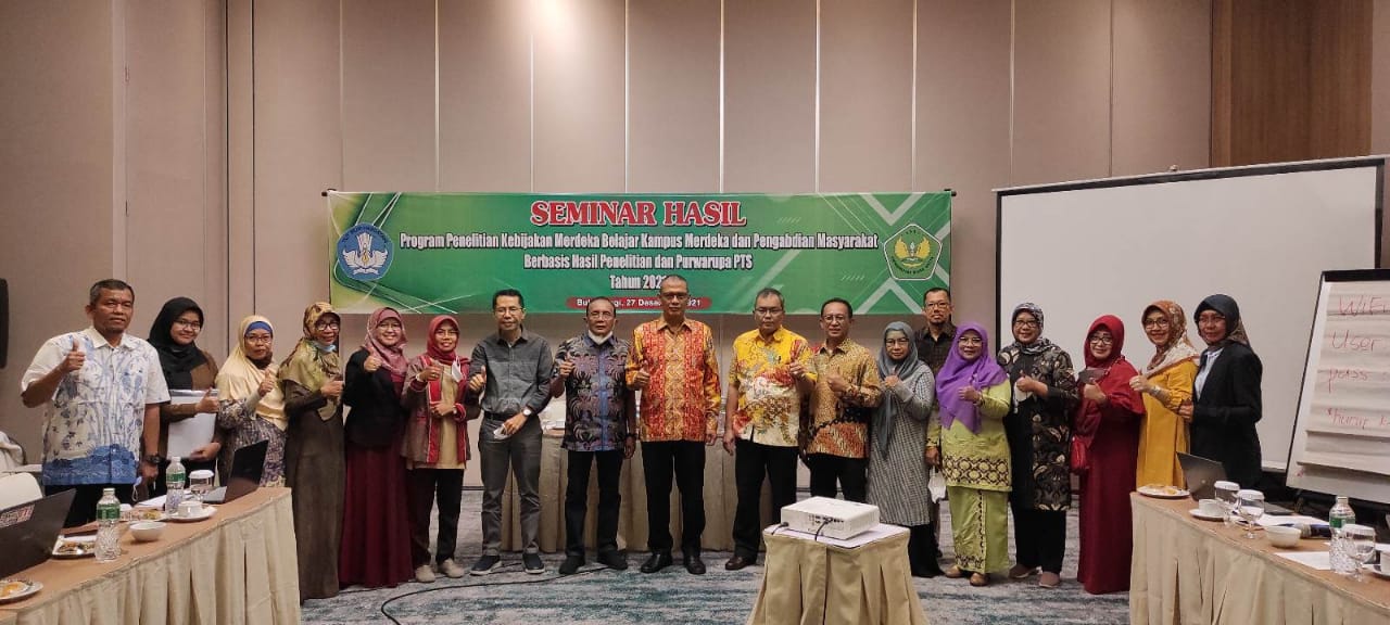Delapan Dosen Penerima Hibah Tingkat Nasional Lakukan Seminar Hasil Penelitian dan PKM Program Kebijakan MBKM dan Purwarupa Perguruan Tinggi Swasta 2021
