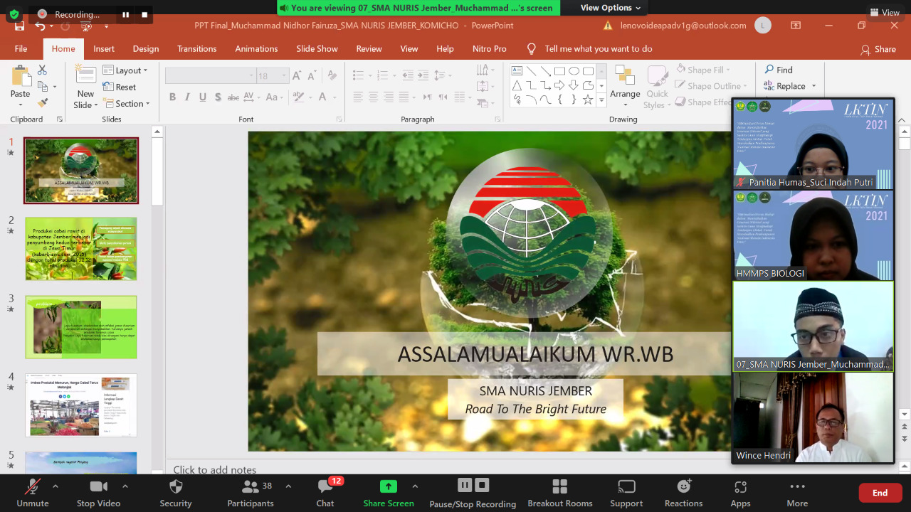 Prodi Biologi FKIP Universitas Bung Hatta  Sukses Selenggarakan Lomba KTI Tingkat Nasional