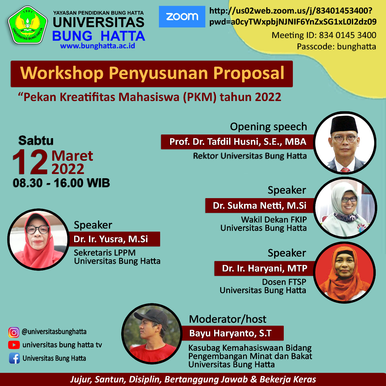 Workshop Penyusunan Proposal Pekan Kreativitas Mahasiswa (PKM) 2022