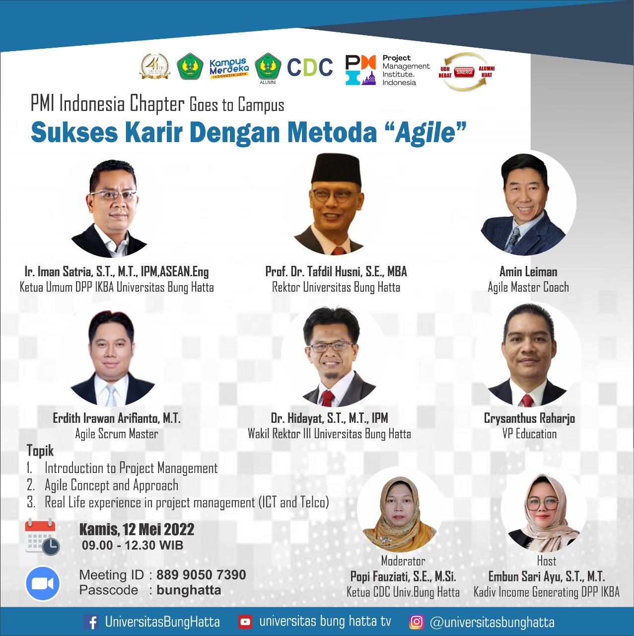 Pembekalan Wisudawan ke 77 Session 2 : Kamis 12 Mei 2022